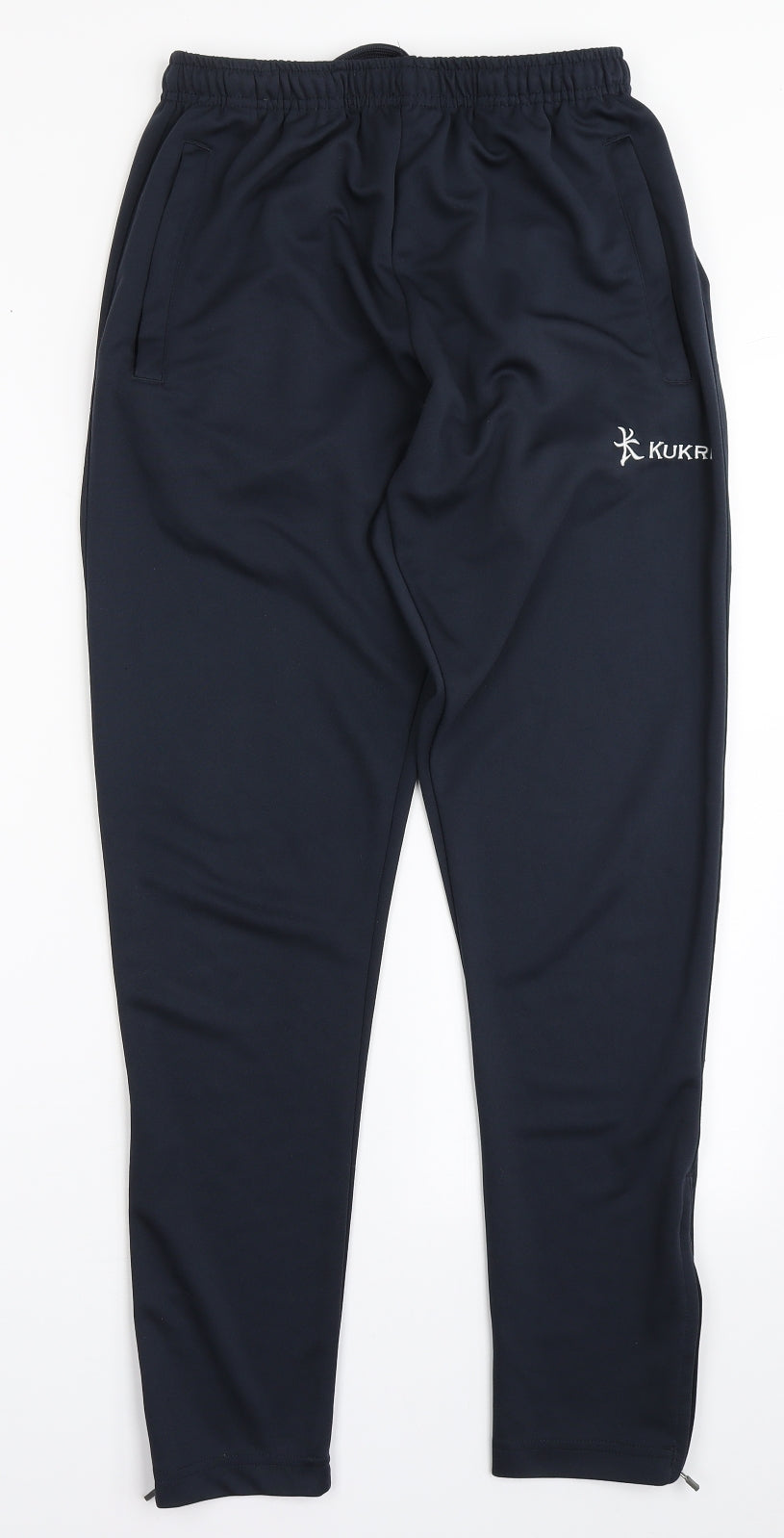 Kukri Mens Blue  Polyester Jogger Trousers Size XS L29 in Regular Drawstring