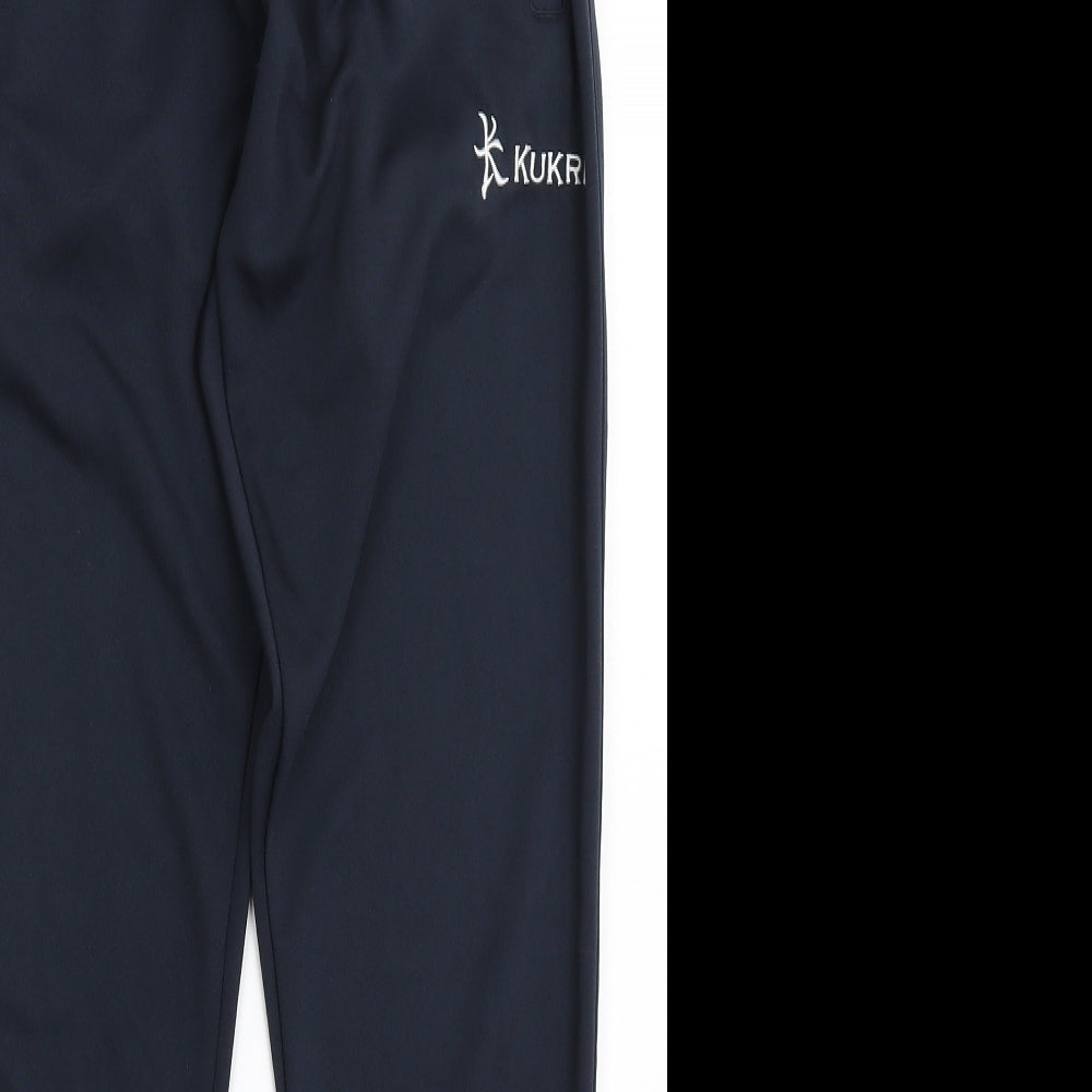 Kukri Mens Blue  Polyester Jogger Trousers Size XS L29 in Regular Drawstring
