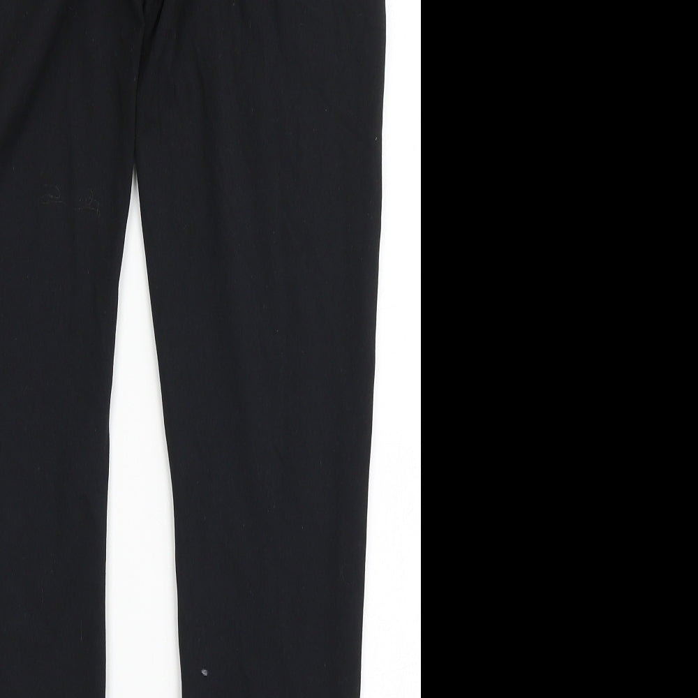 Souluxe Womens Black  Polyamide Compression Leggings Size 12 L25.5 in Regular Pullover