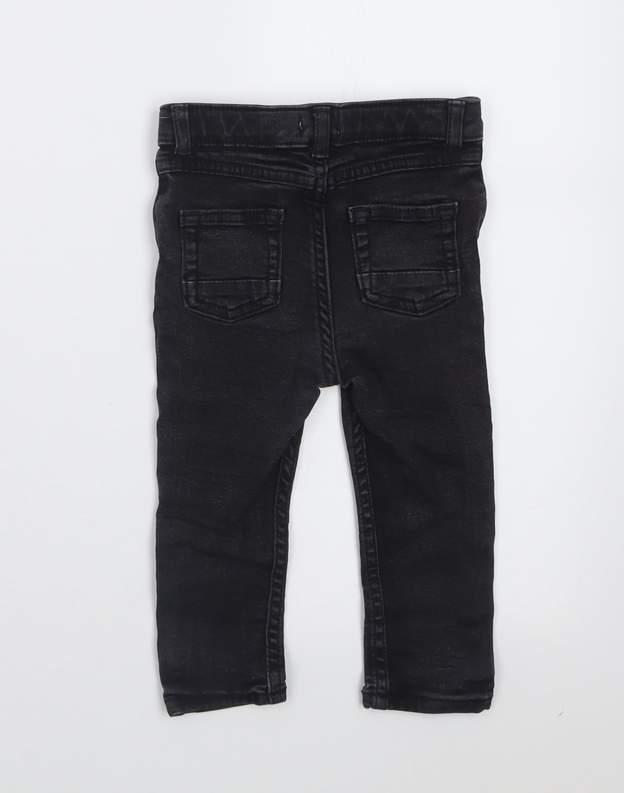 River Island Boys Black  Cotton Capri Jeans Size 12-18 Months  Button
