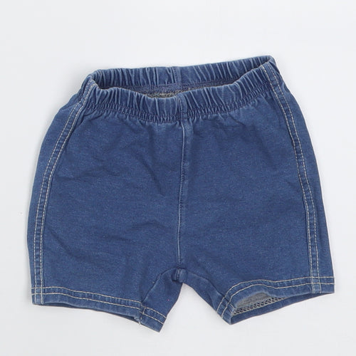 Preworn Baby Blue  Cotton Cropped Trousers Size 12 Months  Pullover