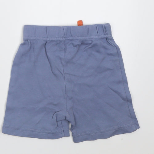 George Boys Blue  Cotton Cropped Trousers Size 12-18 Months  Tie