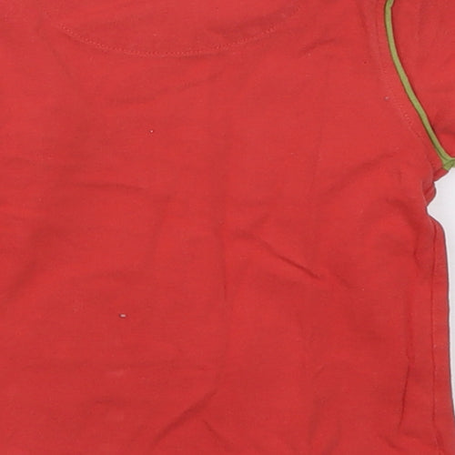 RJR.John Rocha Boys Red  Cotton Basic T-Shirt Size 12-18 Months Crew Neck Pullover