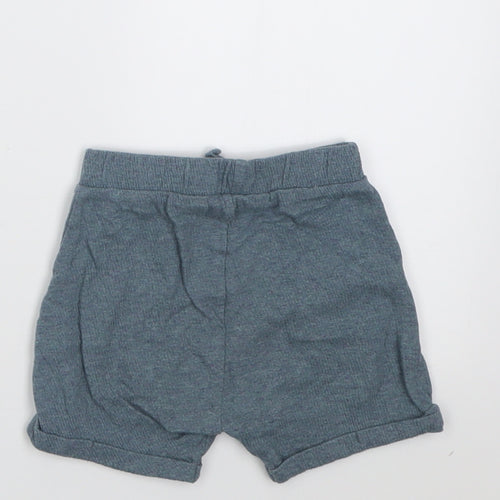 George Boys Blue  Cotton Cropped Trousers Size 9-12 Months  Tie