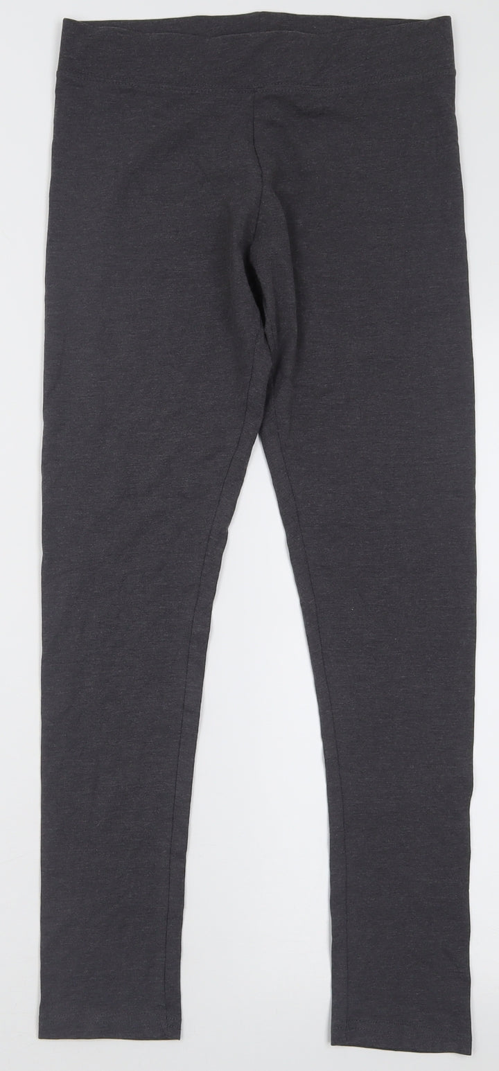 Dunnes Stores Womens Grey  Cotton Capri Leggings Size S L28 in