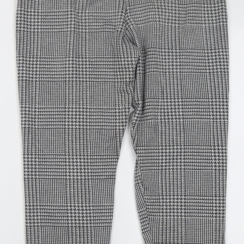 Ayanapa Womens Grey Geometric Polyester Trousers  Size 8 L28 in Regular