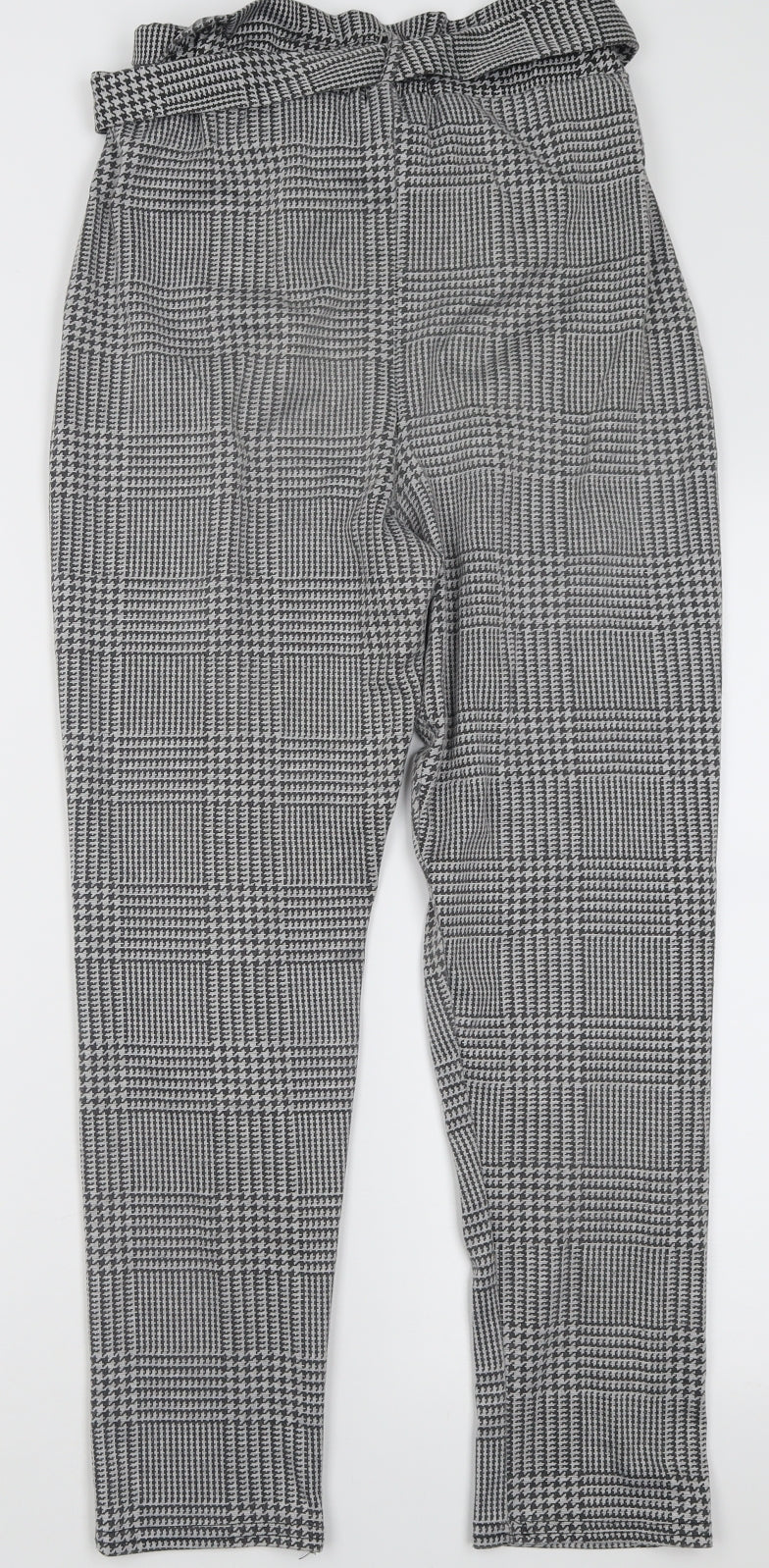 Ayanapa Womens Grey Geometric Polyester Trousers  Size 8 L28 in Regular