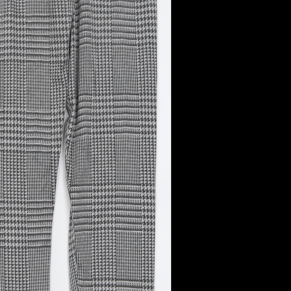 Ayanapa Womens Grey Geometric Polyester Trousers  Size 8 L28 in Regular