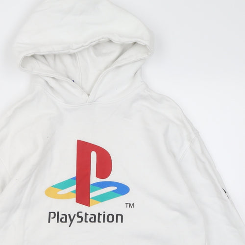 Zara Boys White  Cotton Pullover Hoodie Size 11-12 Years  Pullover - PlayStation