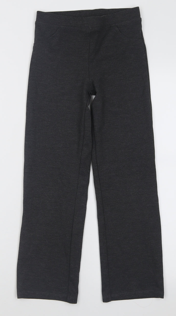 TU Girls Grey Polyester Capri Trousers Size 9 Months Regular Pullover - School Wear