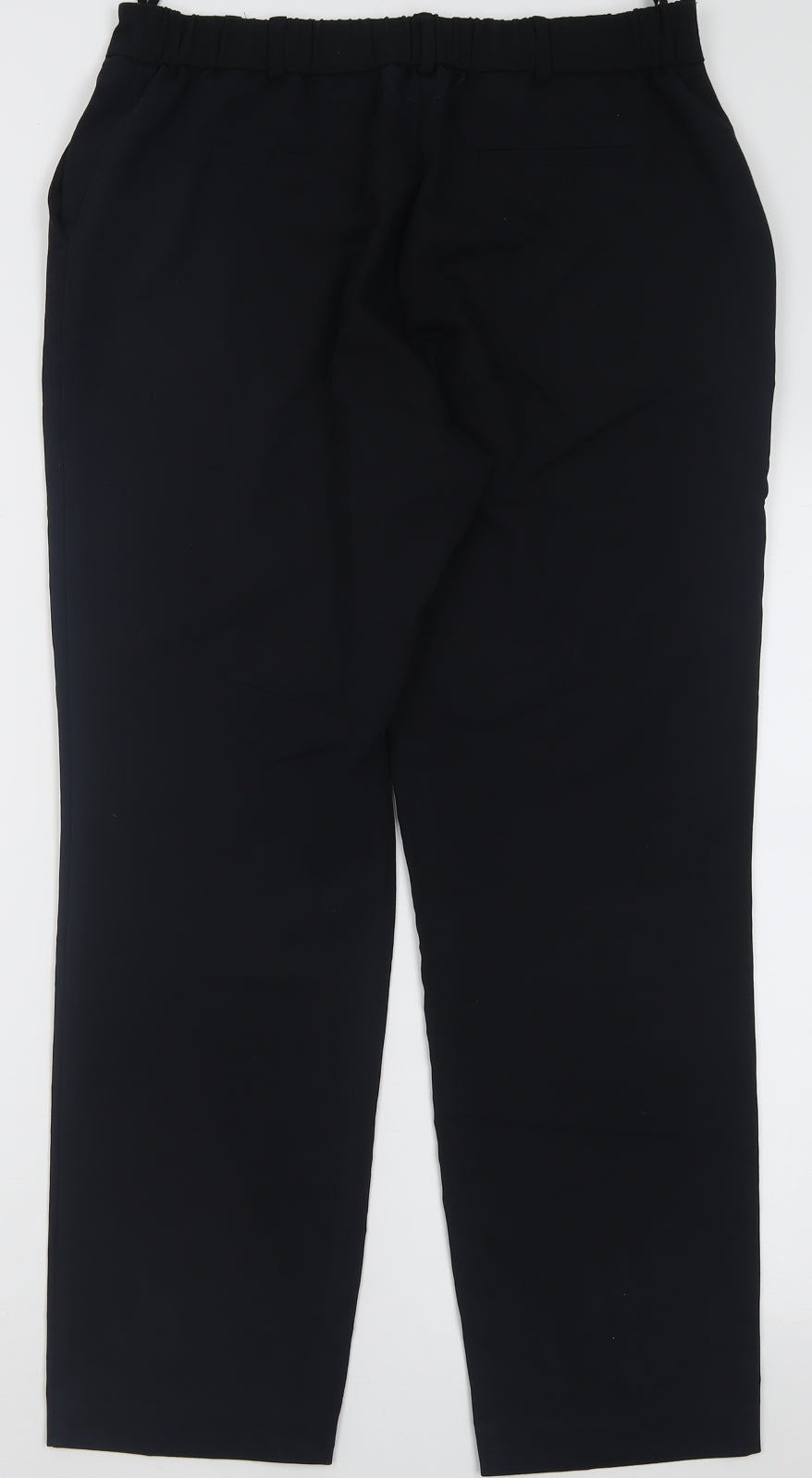 Dunnes Stores Womens Black  Polyester Trousers  Size 12 L27 in Regular Button