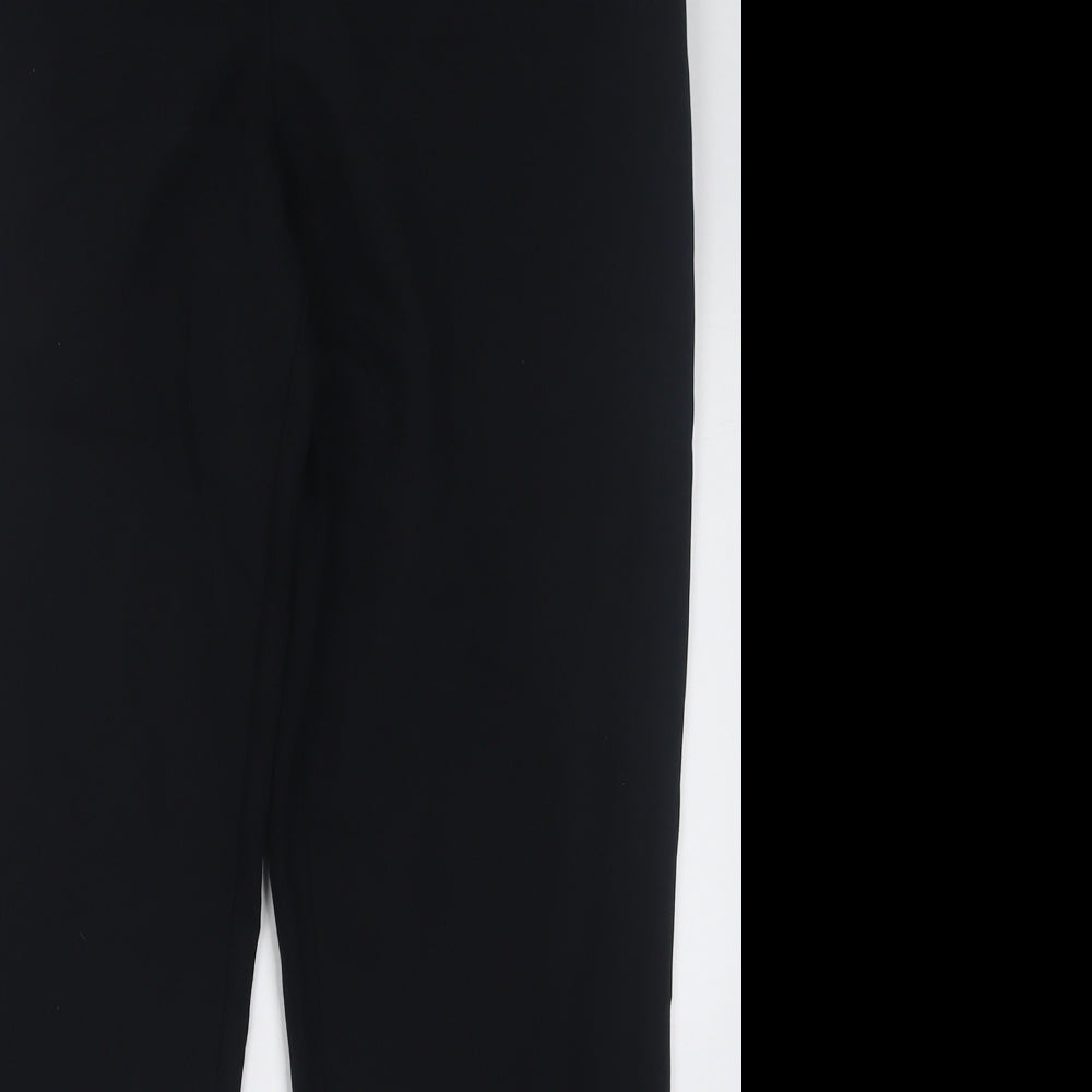 Dunnes Stores Womens Black  Polyester Trousers  Size 12 L27 in Regular Button