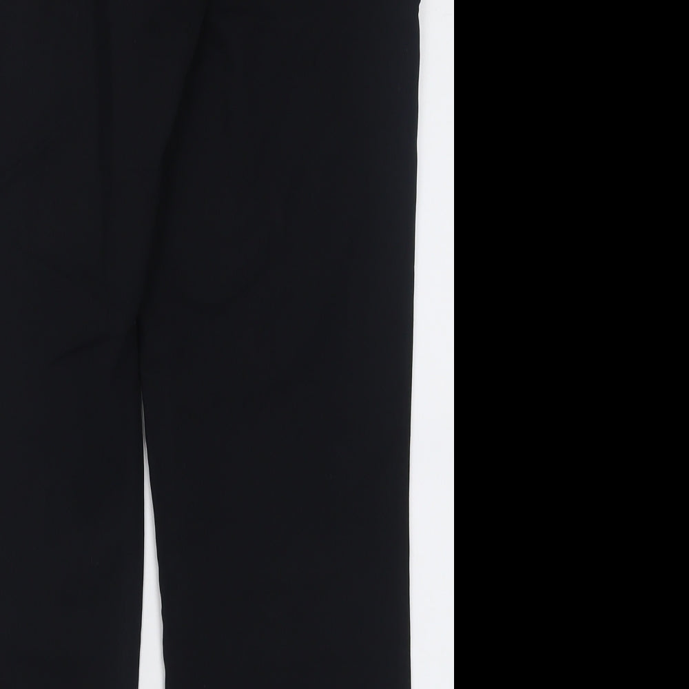 Dunnes Stores Womens Black  Polyester Trousers  Size 12 L27 in Regular Button