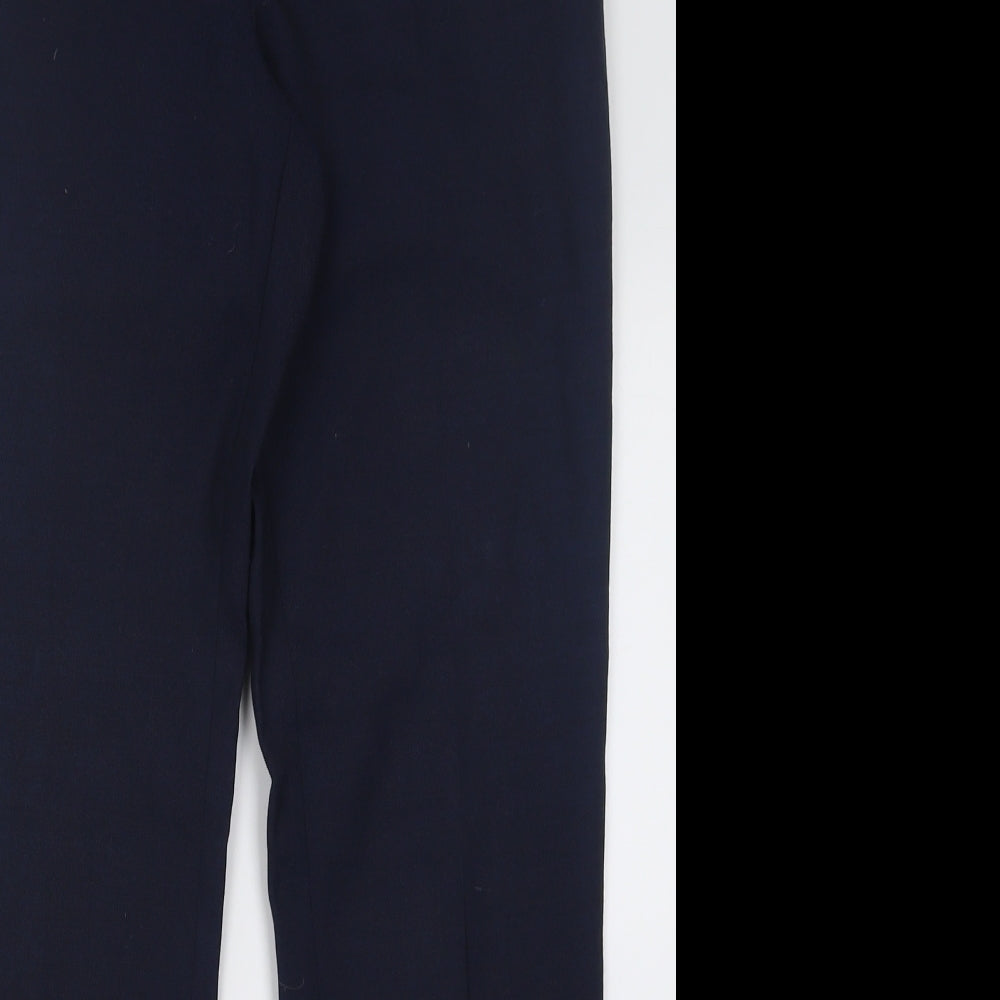NEXT Womens Blue  Wool Trousers  Size 12 L29 in Regular Hook & Eye