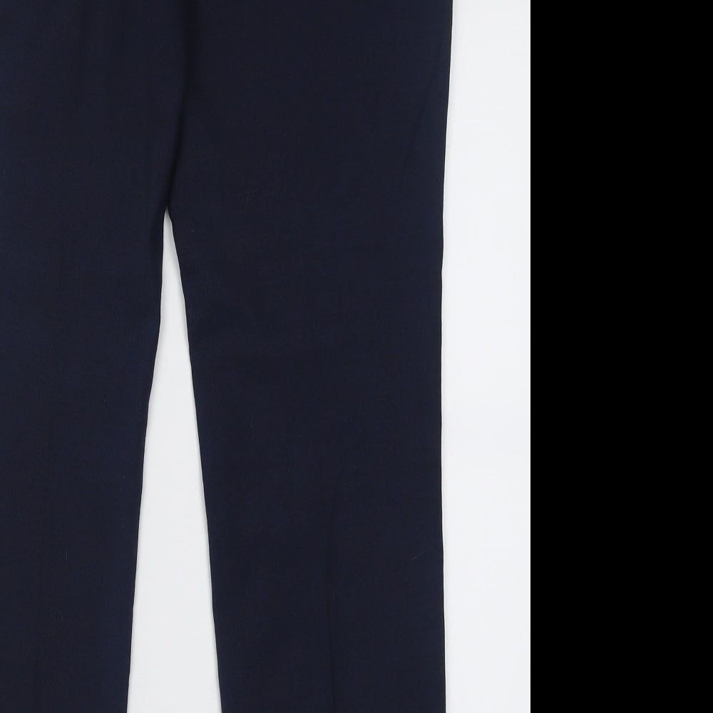 NEXT Womens Blue  Wool Trousers  Size 12 L29 in Regular Hook & Eye