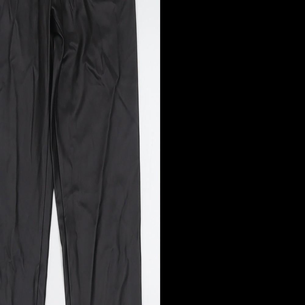Bershka Womens Black  Polyester Capri Leggings Size S L27 in   - Leather Look