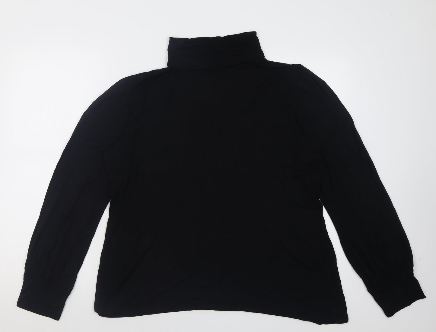 George Womens Black Roll Neck  Viscose Pullover Jumper Size 20