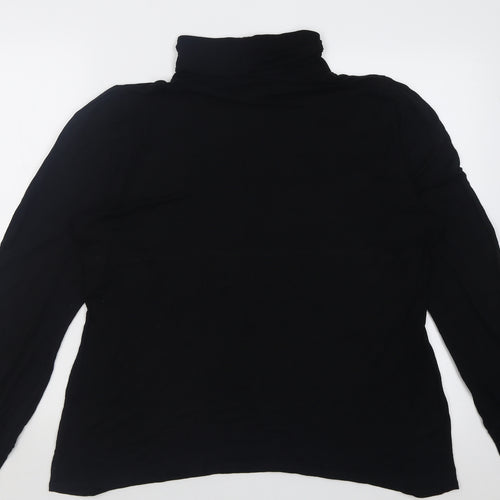 George Womens Black Roll Neck  Viscose Pullover Jumper Size 20