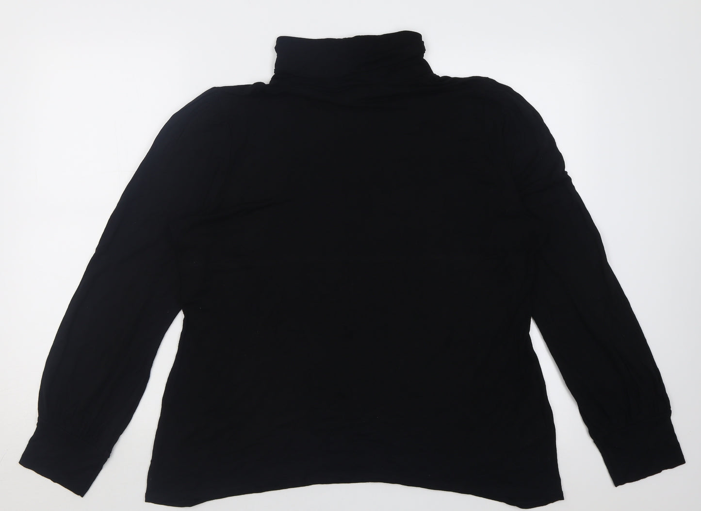 George Womens Black Roll Neck  Viscose Pullover Jumper Size 20