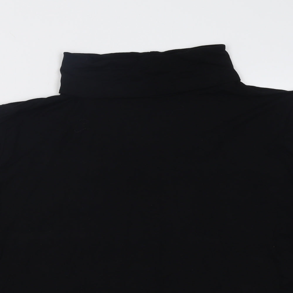 George Womens Black Roll Neck  Viscose Pullover Jumper Size 20