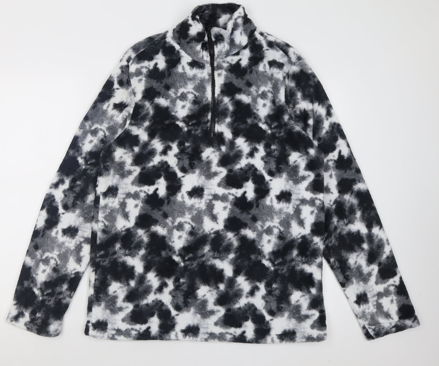 Primark Mens Black Geometric  Jacket  Size L  Zip - Tie Dye