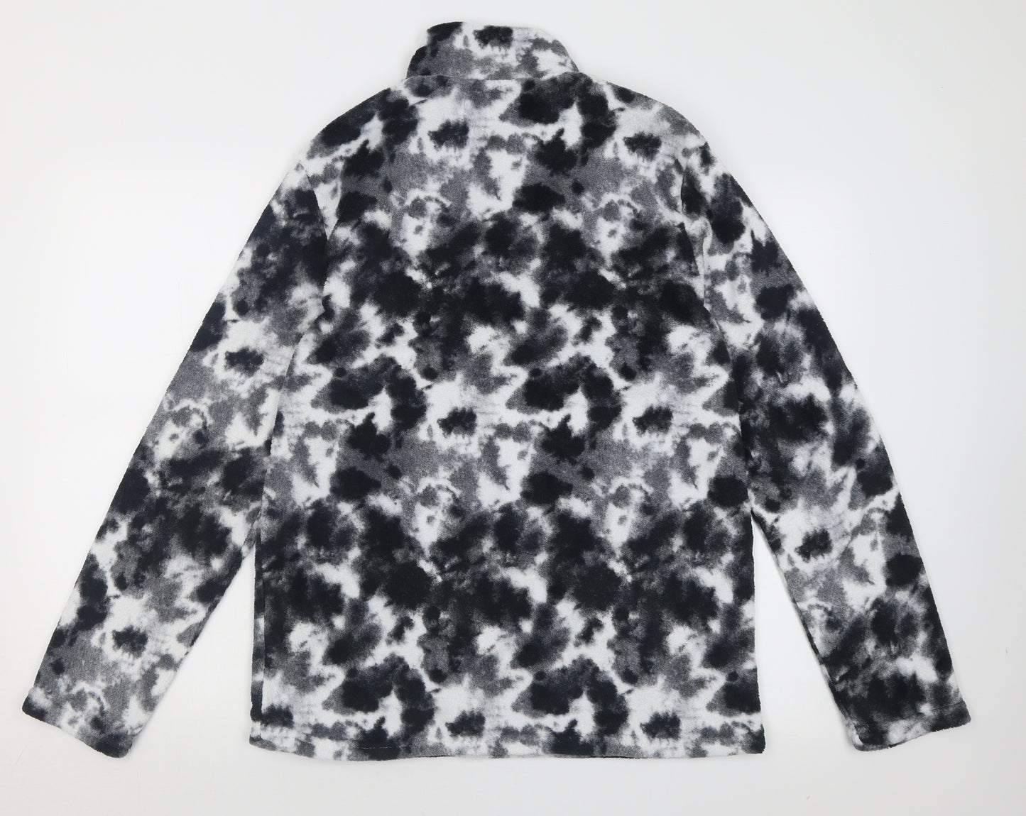 Primark Mens Black Geometric  Jacket  Size L  Zip - Tie Dye