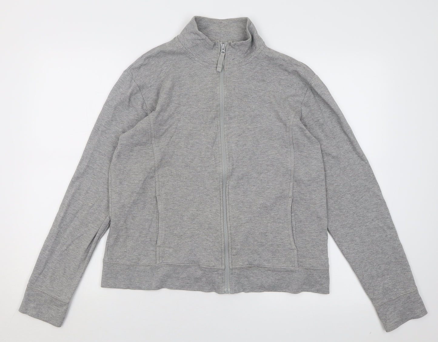 TU Womens Grey  Cotton Full Zip Sweatshirt Size 18  Zip