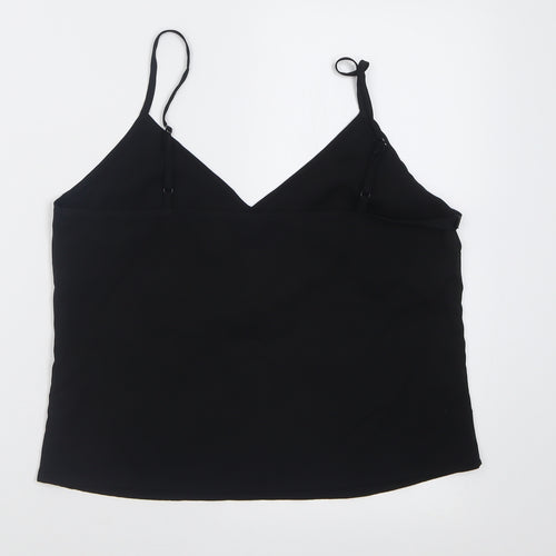 Miss Selfridge Womens Black  Polyester Basic Tank Size 12 V-Neck