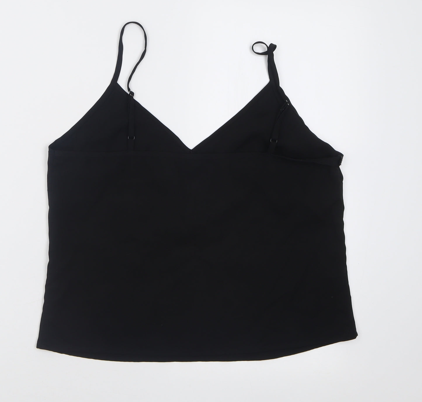 Miss Selfridge Womens Black  Polyester Basic Tank Size 12 V-Neck
