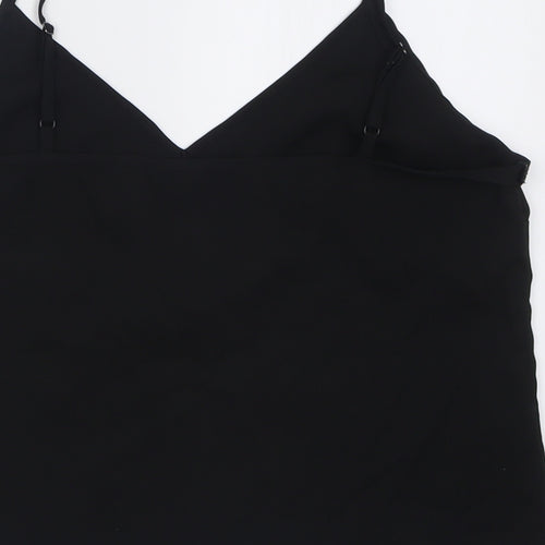 Miss Selfridge Womens Black  Polyester Basic Tank Size 12 V-Neck