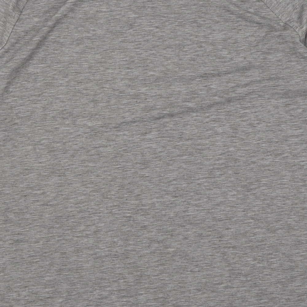Preworn Womens Grey  Polyacrylate Fibre Basic T-Shirt Size M Crew Neck