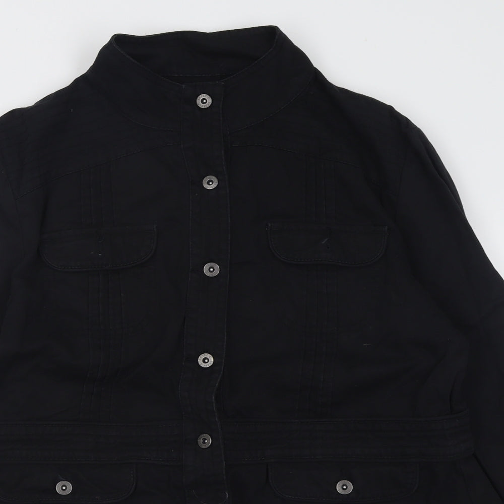 Jasper Conran Womens Black   Jacket  Size 16  Button