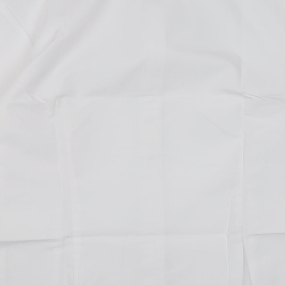 Disley Womens White  Polyester Basic Blouse Size 14 V-Neck