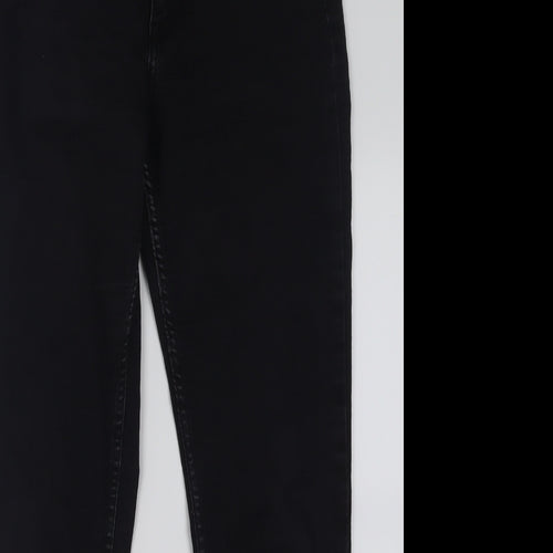 H&M Womens Black  Cotton Skinny Jeans Size 28 in L28 in Regular Button