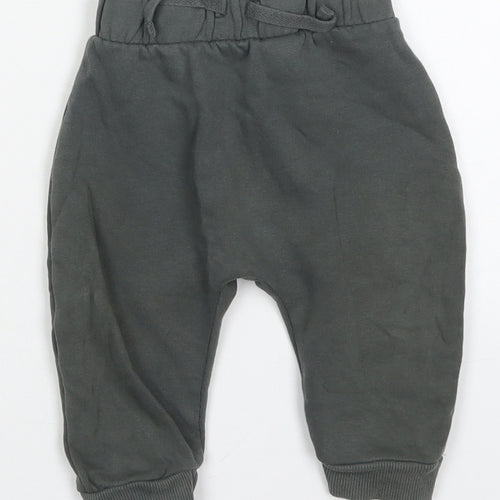 George Boys Grey  Cotton Sweatpants Trousers Size 9-12 Months  Drawstring