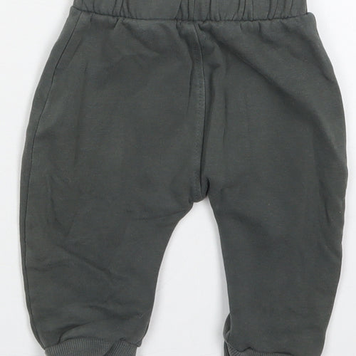 George Boys Grey  Cotton Sweatpants Trousers Size 9-12 Months  Drawstring