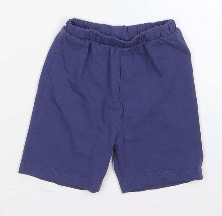 TU Boys Blue Cotton Sweat Shorts Size 2-3 Years Regular - Sleep Shorts