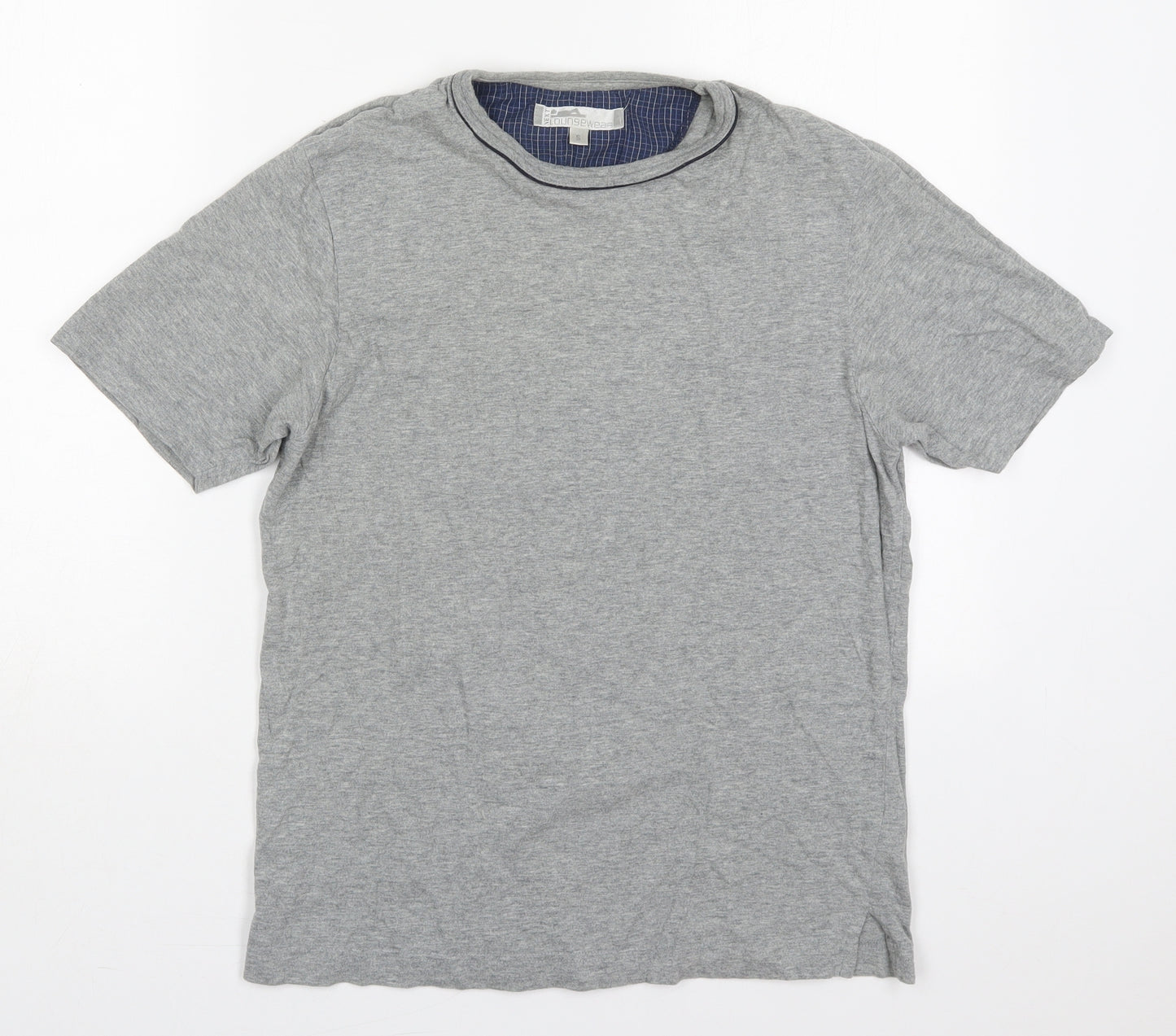 NEXT Mens Grey Solid Cotton  Pyjama Top Size S  Pullover