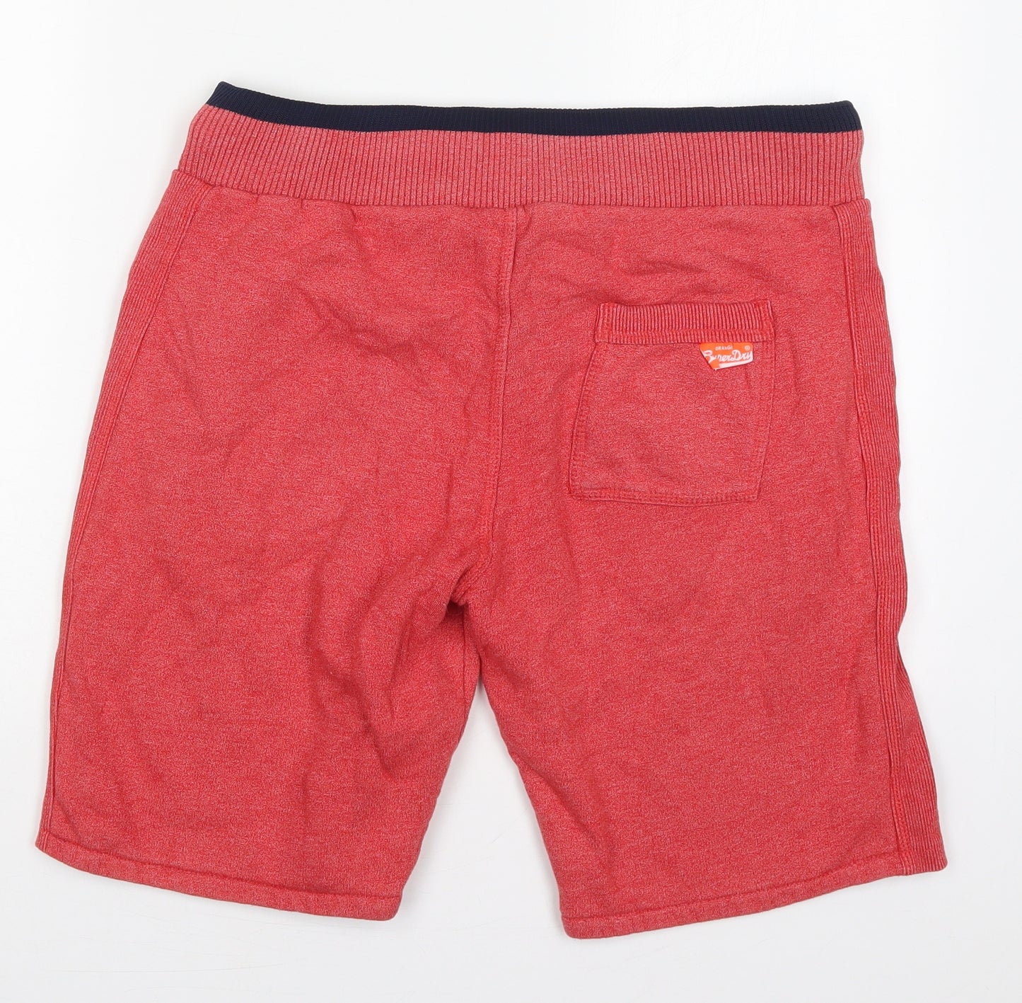 Superdry Mens Red  Cotton Sweat Shorts Size M L10 in Regular Drawstring