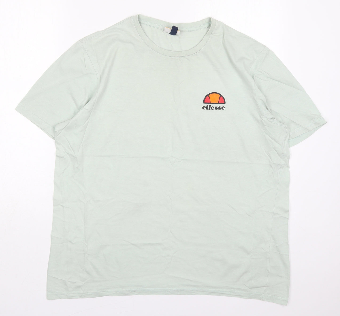 ellesse Mens Green  Cotton  T-Shirt Size XL Crew Neck