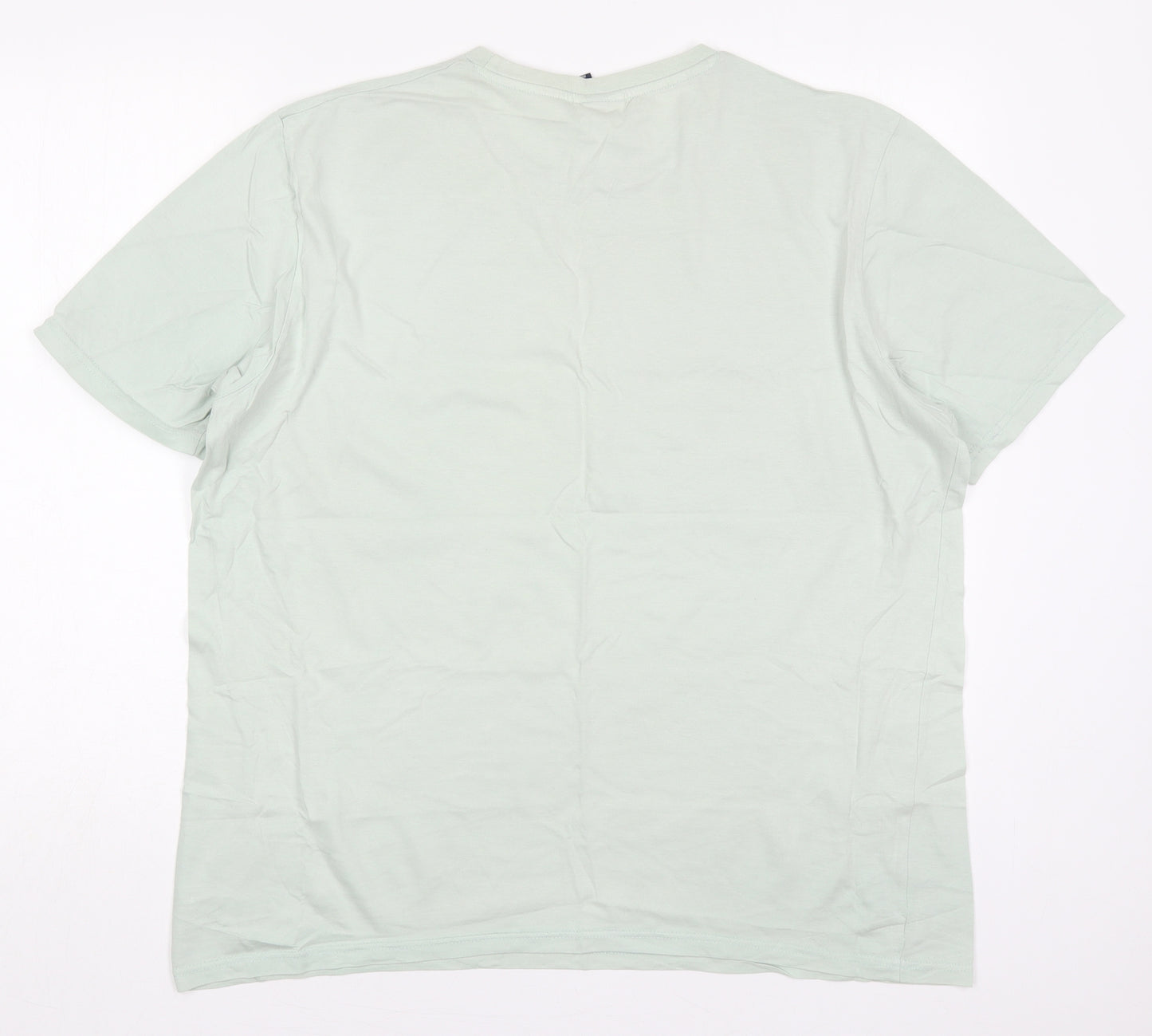 ellesse Mens Green  Cotton  T-Shirt Size XL Crew Neck