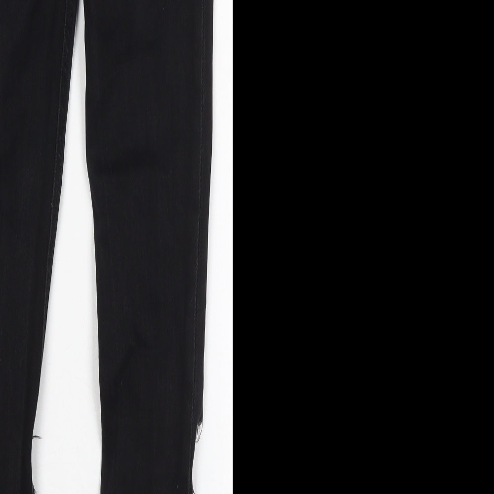 Denim Co Womens Black  Cotton Skinny Jeans Size 6 L28 in Regular Button