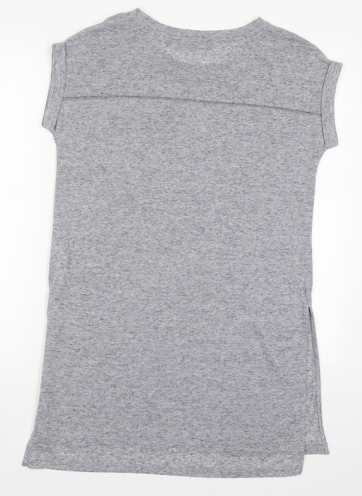 NEXT Womens Grey  Polyester Basic T-Shirt Size 10 Crew Neck - Endless Summer