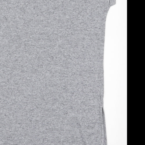 NEXT Womens Grey  Polyester Basic T-Shirt Size 10 Crew Neck - Endless Summer