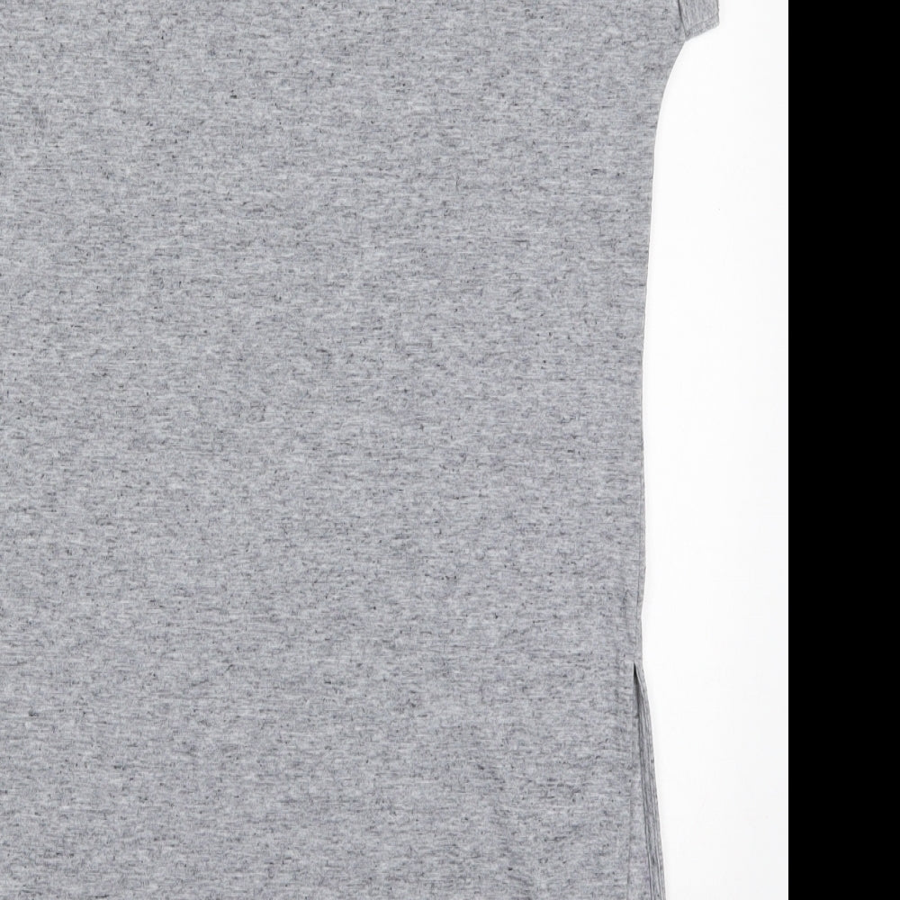 NEXT Womens Grey  Polyester Basic T-Shirt Size 10 Crew Neck - Endless Summer