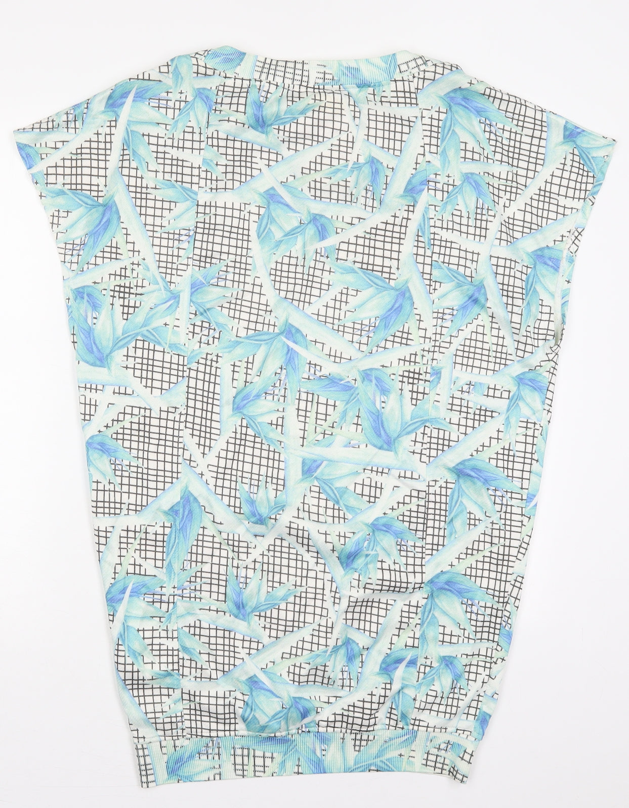 Zara Womens Blue Floral Polyester T-Shirt Dress  Size S  Crew Neck Pullover