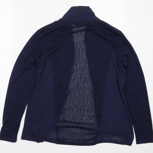 F&F Womens Blue V-Neck  Polyester Cardigan Jumper Size 10