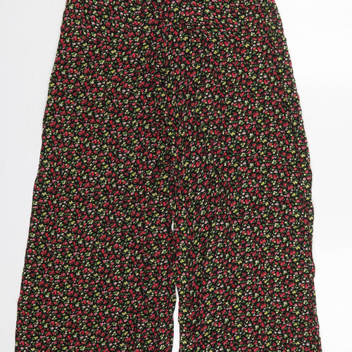 New York Laundry Womens Red Floral Viscose Trousers  Size 8 L31 in Regular Button - Yellow Flowers