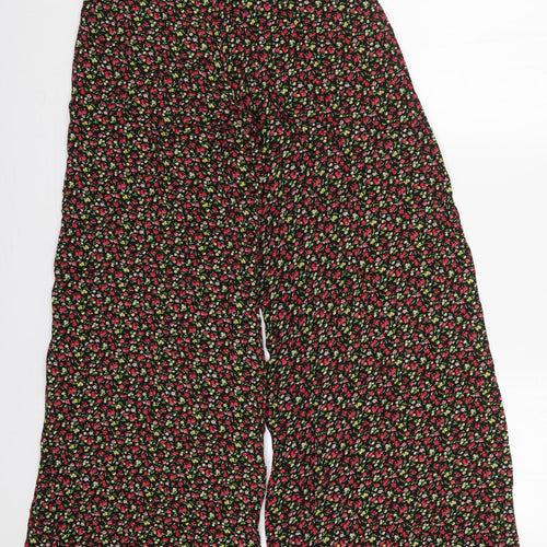New York Laundry Womens Red Floral Viscose Trousers  Size 8 L31 in Regular Button - Yellow Flowers