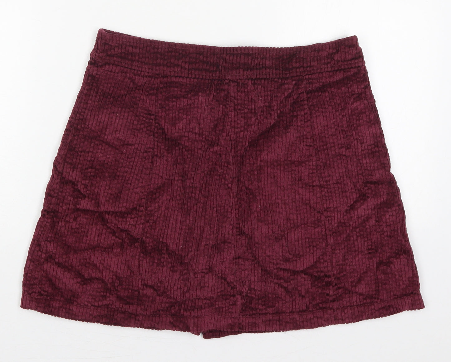 Cameo Rose Womens Purple  Cotton A-Line Skirt Size 28 in   Button